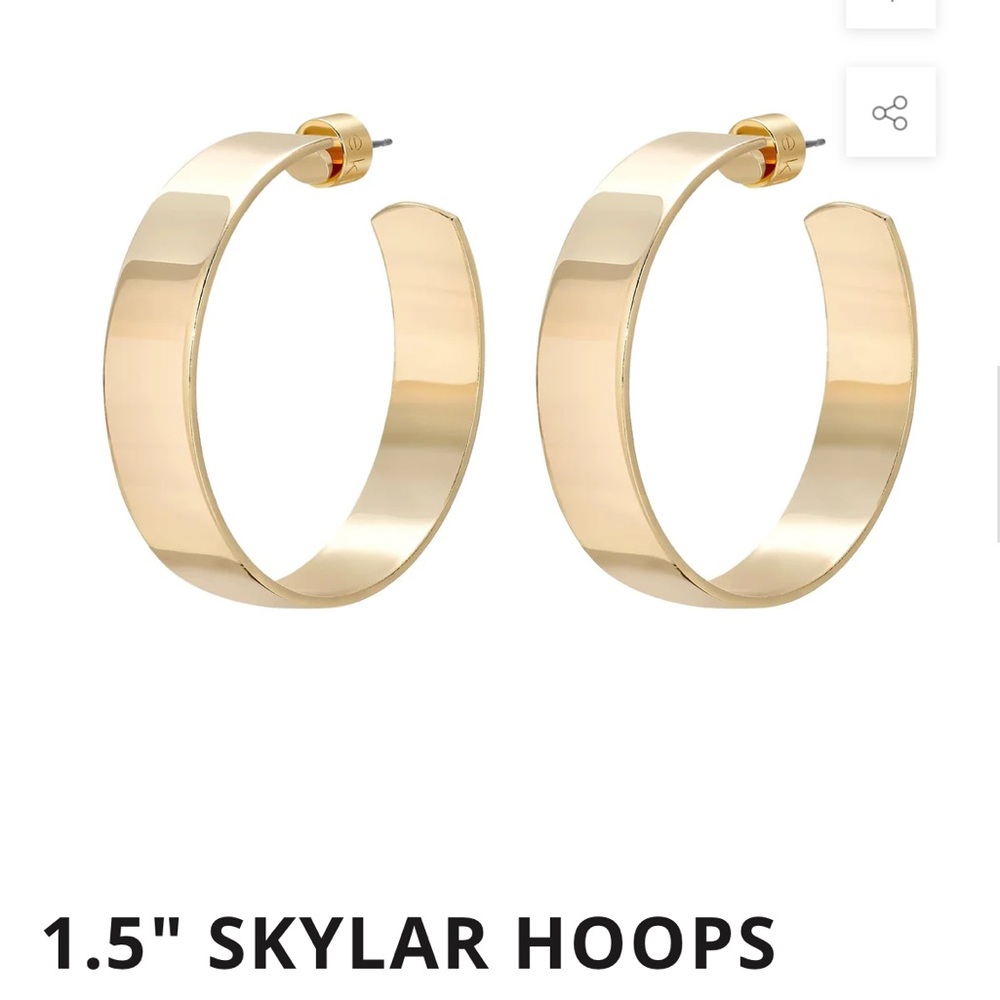 Eklexic 1.5 inch Skylar Gold Hoops